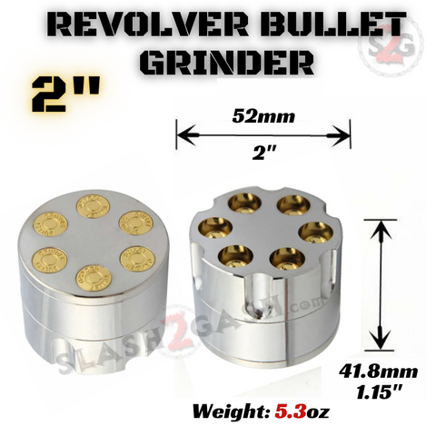 tobacco grinder sizes Revolver Bullet Herb Grinder Magnetic Spice Crusher 3 PC