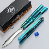 S2G Titanium CHAB Clone Balisong Butterfly Knife Alpha Beast - ROUNDED