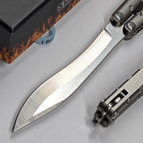 S2G Titanium CHAB Clone Balisong Butterfly Knife Alpha Beast - ROUNDED