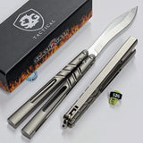 S2G Titanium CHAB Clone Balisong Butterfly Knife Alpha Beast - ROUNDED