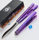 S2G Titanium CHAB Clone Balisong Butterfly Knife Alpha Beast - ROUNDED