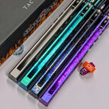 S2G Titanium CHAB Clone Balisong Butterfly Knife Alpha Beast - ROUNDED