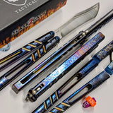 S2G Titanium CHAB Clone Balisong Butterfly Knife Alpha Beast - ROUNDED