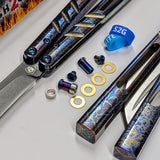 S2G Titanium CHAB Clone Balisong Butterfly Knife Alpha Beast - ROUNDED