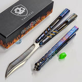 S2G Titanium CHAB Clone Balisong Butterfly Knife Alpha Beast - ROUNDED