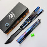 S2G Titanium CHAB Clone Balisong Butterfly Knife Alpha Beast - ROUNDED