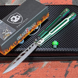 Cygnus Balisong Clone S2G Butterfly Knife Green 7075 Aluminum Black White G10 Feather Titus slash2gash Purple