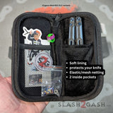 Best Cygnus Clone Balisong Butterfly Knife DLC Blue Ceramic 7075 Carbon Fiber S2G slash2gash zipper case