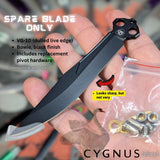 Cygnus Balisong clone Spare Blade Replacement Butterfly Knife hardware S2G slash2gash Titus bowie