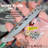 Cygnus Balisong clone Butterfly Knife Spare Blade Replacement hardware S2G slash2gash Titus feather