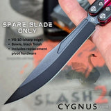 Cygnus Balisong clone Butterfly Knife Spare Blade Replacement hardware S2G slash2gash Titus bowie