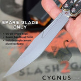 Cygnus Balisong clone Butterfly Knife Spare Blade Replacement hardware S2G slash2gash Titus bowie VG10
