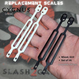 Cygnus Balisong clone Butterfly Knife Spare Black G10 White Scales Replacement for S2G slash2gash Titus