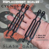 Cygnus Balisong clone Butterfly Knife Spare Black G10 Scales Replacement for S2G slash2gash Titus
