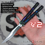 S2G FrankenREP Balisong clone TITANIUM Butterfly Knife - V2 (Black G10)