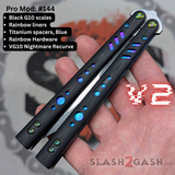 S2G FrankenREP Balisong clone TITANIUM Butterfly Knife - V2 (Black G10)