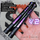 S2G FrankenREP Balisong clone TITANIUM Butterfly Knife - V2 (Black G10)