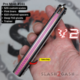 Franken REP Butterfly Knife V2 TITANIUM Balisong Pink Black White G10 Replicant clone Trainer S2G 161