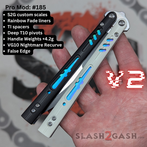G10 Rep Scales Balisong Clone Butterfly Knife stitched S2G FrankenRep V2 replacement