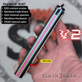 Replicant Balisong Clone Butterfly Knife Black White Pink Channel S2G Franken Rep Rainbow Titanium 187