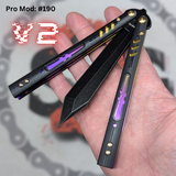 S2G FrankenREP Balisong clone TITANIUM Butterfly Knife - V2 (Black G10)