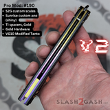 S2G FrankenREP Balisong clone TITANIUM Butterfly Knife - V2 (Black G10)