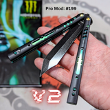 S2G FrankenREP Balisong clone TITANIUM Butterfly Knife - V2 (Black G10)