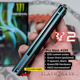 S2G FrankenREP Balisong clone TITANIUM Butterfly Knife - V2 (Black G10)