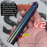 BRS Replicant clone Titanium Balisong Purple Butterfly Knife V2 Channel Recurve S2G Rep 496