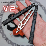 Replicant clone v2 butterfly knife S2G Franken REP Balisong Carbon Fiber Channel Spacers Trainer 930