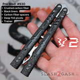 Replicant clone v2 butterfly knife S2G Franken REP Balisong Carbon Fiber Channel Spacers Trainer 930