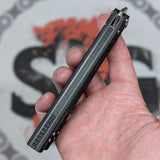 S2G FrankenREP Balisong clone TITANIUM Butterfly Knife - V2 (Carbon Fiber)