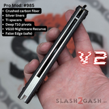 Replicant clone Butterfly Knife S2G Balisong Rep V2 Carbon Fiber CF3 False Edge 985