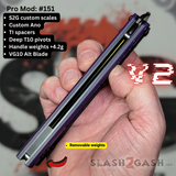 Franken REP Butterfly Knife V2 TITANIUM Balisong Purple Black Gold G10 Replicant clone Alt Blade