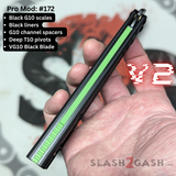 Franken REP Butterfly Knife V2 TITANIUM Balisong Green Black Grey G10 spacers Replicant clone 