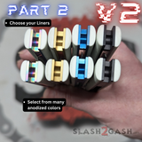 Franken Rep V2 Balisong Titanium Liners Butterfly Knife clone Black Gold Rainbow Blue Pink Purple