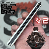 Franken Rep Balisong V2 Butterfly Knife Oreo Black and White S2G Best Replicant clone