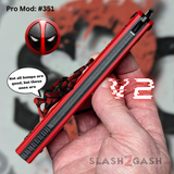 Franken REP Butterfly Knife V2 Balisong Replicant clone Channel Spacers Carbon Fiber Deadpool