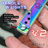 Replicant clone Handle Weights Balisong V2 Butterfly Knife S2G Franken Rep Removable Mod
