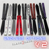 Franken REP V2 Balisong clone S2G TITANIUM Butterfly Knife Replicant Carbon Fiber VG10 Damascus G10