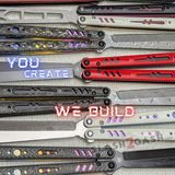 Franken REP V2 Balisong clone S2G TITANIUM Butterfly Knife Replicant Carbon Fiber VG10 Damascus G10