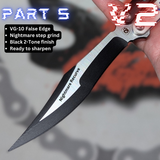 Best Replicant clone blade Nightmare Recurve v2 Balisong False Edge Butterfly knife FrankenRep replacement 2-tone 