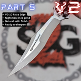 Best Replicant clone blade Nightmare Recurve v2 Balisong False Edge Butterfly knife FrankenRep replacement Satin