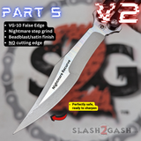 Best Replicant clone blade Franken Rep v2 Balisong Butterfly knife replacement Nightmare Recurve False Edge Satin