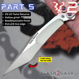 Best Replicant clone blade Franken Rep v2 Balisong Butterfly knife replacement Tanto Recurve False Edge Satin