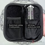 Knife Case S2G Tactical Nylon Zippered Pouch Butterfly Knife Travel Carry Case