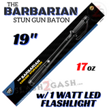 STUN BATON 9M Volts w/ LED Flashlight Stun Gun Steet Wise - The Barbarian