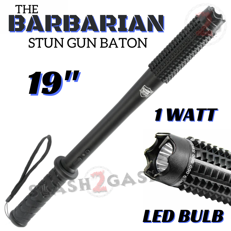 2.5 million volt rechargeable flashlight stun gun Jolt Mega 100 Baton Personal Safety Powerful Zap Enforcer - 2