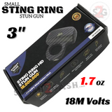 Streetwise Sting Ring HD Stun Gun 18M Volt Lightweight Rechargeable Self Defense Security - Carbon Fiber
