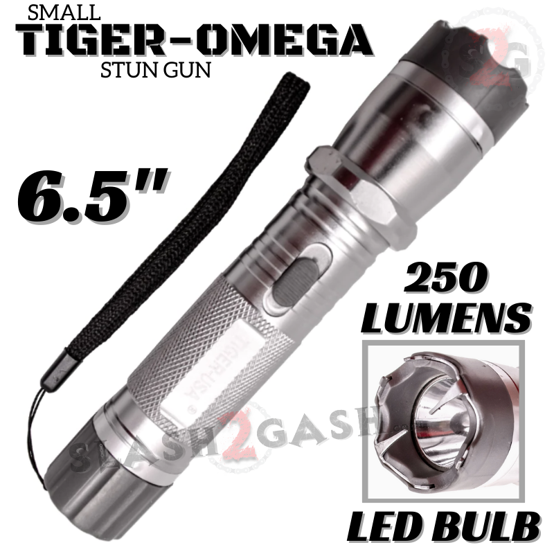 STUN GUN 100M Volts w/ LED Flashlight Tiger USA STUN GUN 100M Volts w/ LED Flashlight Tiger USA